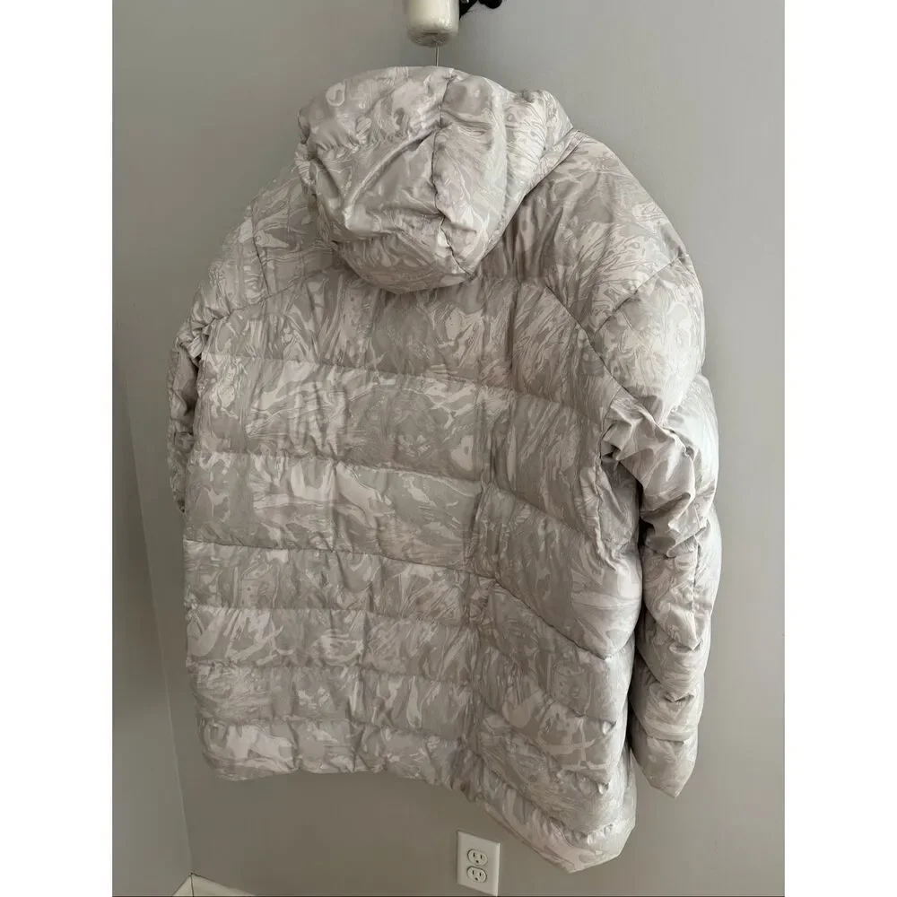 Lululemon Down Jacket Maple Metamorphosis Light Neutral Multi Men’s L Water-Repe